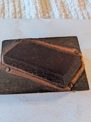Vintage Wood & Copper Advertising Printing Block Plate 1-3/4x 1-1/4