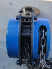 Tractel Inc. USA tralift 1 ton 30ft Chain Hoist W/1t Hook 6 x 18mm Grade 50 Blue