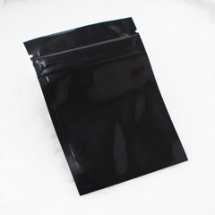 100 Black Mylar Foil Resealable Smell Proof Bags Repacking Flat Food Pouch 3×4″