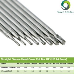 US Wave Dental Carbide Straight Fissure Surgical HP Burs For Low Speed Straight