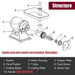 3200W Heavy Duty Commercial Electric Meat Grinder Sausage Maker Mincer Stuffer