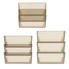 Legal-Size Wall Pocket – Snap & Stack Plastic File Organizer, Mounting Hardwa…