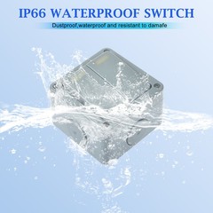 2 Gang IP66 Weatherproof Outdoor Light Switch 10A 110-250V SPDT for Yard Garage