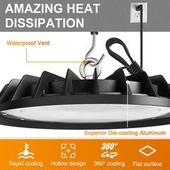 20Pack 500W UFO Led High Bay Light Industrial Commercial Factory Warehouse Light
