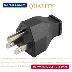 3 Prong Electric Plug Replacement Extension Cord Ends 125V 15A 2Pole 3Wire Male