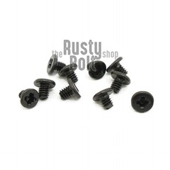 M2 x 2.5mm, Phillips Wafer Flat Head Screws, Black, Computer, Laptop, Machine