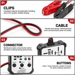 2026 Upgraded Relay Tester 12V 24V 4/5 Pin Car Diagnostic Tool LED Indicator