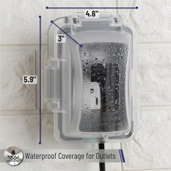 Bates- Weatherproof Electrical Outlet Cover, 1-Gang, Outdoor Plug Cover
