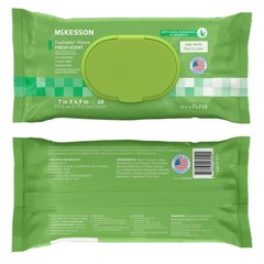 McKesson Flushable* Personal Wipe 6-9/10 X 7 Inch FLF48 12 Pack 576 Wipes