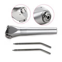 Dental Air Water Spray Triple Syringe 3 Way Handpiece w/ 2 Nozzles Tips Tubes
