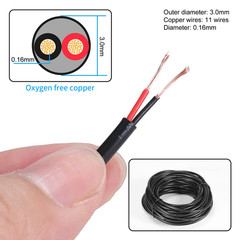 24 Gauge 2 Conductor Electrical Wire 24AWG Electrical Wire Stranded PVC Cord Oxy