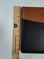 Hazel Portfolio Document Holder Easy Open Black Brown Made In USA