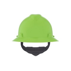 Msa Safety 815570 V-Gard Slotted Full Brim Hard Hat, Fas-Trac Iii Suspension,