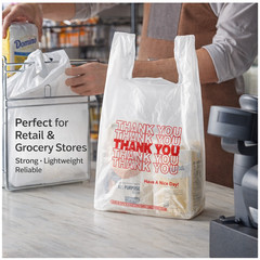 5000 Thank You Plastic Bags 21×6.5×11.5 T-Shirt Grocery Retail Shipping 0.59 Mil