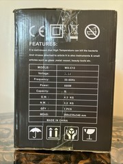 Sterilization Sanitizing Box 360* High Temperature Anti Virus 8L Capacity