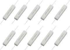 10PCS 10W 1 Ohm Ceramic Resistor, Power Resistor Assortment Ce Size: 10W 1 Ohm