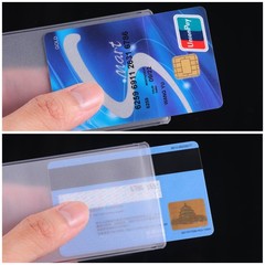 100 Pack Clear Card Holder Sleeves 9.3 x 6 cm/ 3.7 x 2.3 inch, Frosted