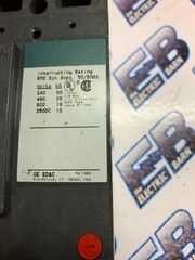 GE THED136020, 20 Amp, 600 Volt, 3 Pole, GREEN, Circuit Breaker- WARRANTY