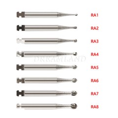 Dental Round Carbide Bur for Slow Speed Latch Type RA 1# -RA 8# Burs 22.5mm