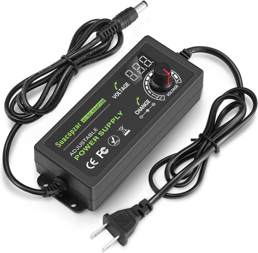 60W Power Supply Adjustable DC 3V ~ 12V 5A, Variable Universal 3-12V 5A