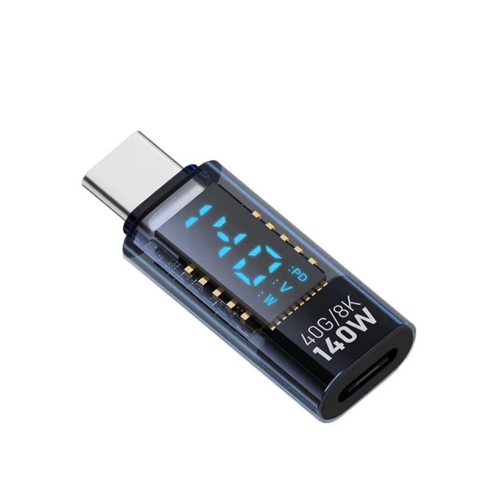 USB C Adapter LED Wattage Display 140W 40Gbps 8K USB C Extension PD3.1 Type5464