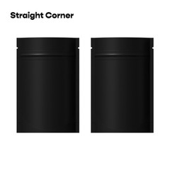 Variety of Sizes for 100pcs Matte Black Metallic Foil Stand-Up Resealable Bags
