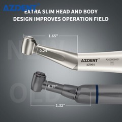 AZDENT Dental 1:1 Direct Drive Low Speed Handpiece Contra Angle Push Button FDA
