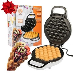 MasterChef Bubble Waffle Maker- Electric Non stick Hong Kong Egg Waffler Iron Gr