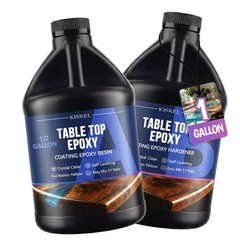 Table Top Epoxy Resin Kit 1 Gallon (1:1 ratio) – Crystal Clear Epoxy with Hig…