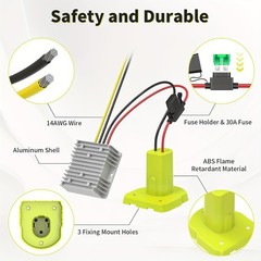 18V to 12V Comverter Transformer Compatible with RYOBI 18V Battery,2 pack