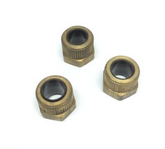 Unbranded/Generic 1/4″ Brass Nut & Sleeve [Lot of 3] NOS