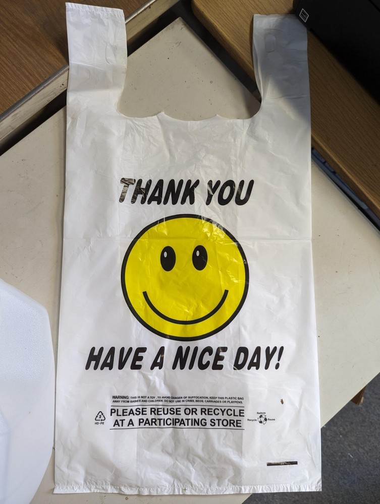 200 Large Carry Out Supermarket Grocery Retail merchandise Plastic Shopping Bag