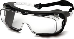 Pyramex Cappture Plus w/ H2MAX Anti-Fog Safety Glasses, Grey Frame Clear lens