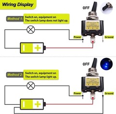 3Pcs 12V 30A Blue LED Light Toggle Rocker ON/OFF Switch 3Pin Marine Car Boat ATV