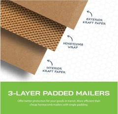 1 Sample-1000 Curbside Padded Shipping Mailers Recyclable Envelopes #0 #2 #5 #7