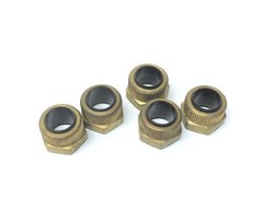 Unbranded/Generic 5/16″ Brass Nut & Sleeve [Lot of 5] NOS