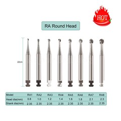 Dental Tungsten Steel Carbide Burs RA Fit Low Speed Contra Angle Handpiece po