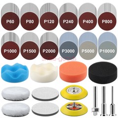 133pcs 3 Inch Sanding Disc Kit, 60-10000 Grit Wet Dry Hook & Loop Sandpaper Pads
