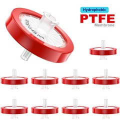 50x PTFE Syringe Filter 0.45μm 13mm Hydrophobic Non-Sterile Chemicals Filtration