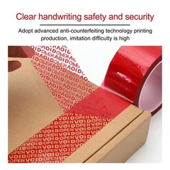 Tamper Evident Security Tape, Red Void Transfer, 1.88″ x 55 Yard