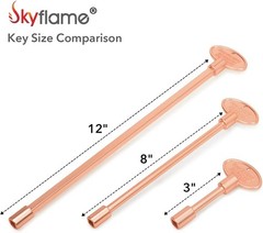 Rose Gold Universal Gas Valve Key – Elegant 3″ Handle for Fire Pit & Fireplace