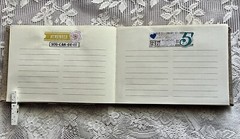 junk journal hand made canvas lace raffia bow 6 1/2 x 9 1/4 in. approx 80 pgs.