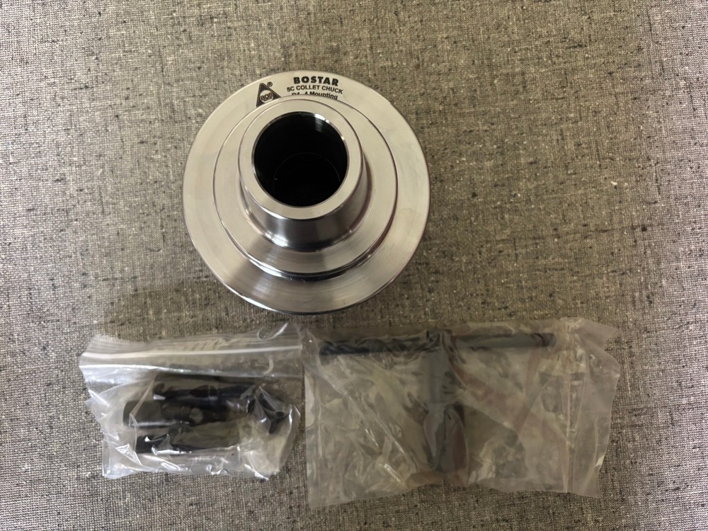 BOSTAR 5C COLLET CHUCK w/ INTEGRAL D1-4 CAM LOCK MOUNT, 5″ CHUCK DIAMETER,