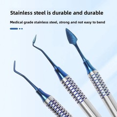 6 Pcs Dental Composite Resin Filling Tool Set Titanium Plated Spatula