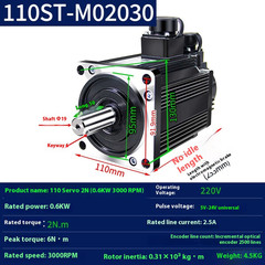 AC Servo Motor 110ST-M02030/110ST-M05030/110ST-M06030/110ST-M10020 Motor New