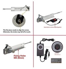 DIY Reciprocating Linear Actuator 24V200RPM Adjustable Stroke30-150mm Motor kit