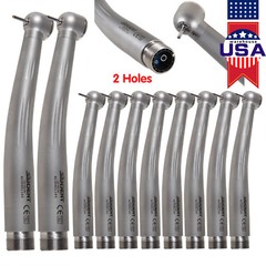 10x Dental High Speed Handpiece Ceramic Cartridage Push 2 Holes Single Spray