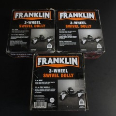 Franklin 3-Wheel Swivel Dolly (6in Wide & 200 Pounds Load Capacity) #59734 – 3PK