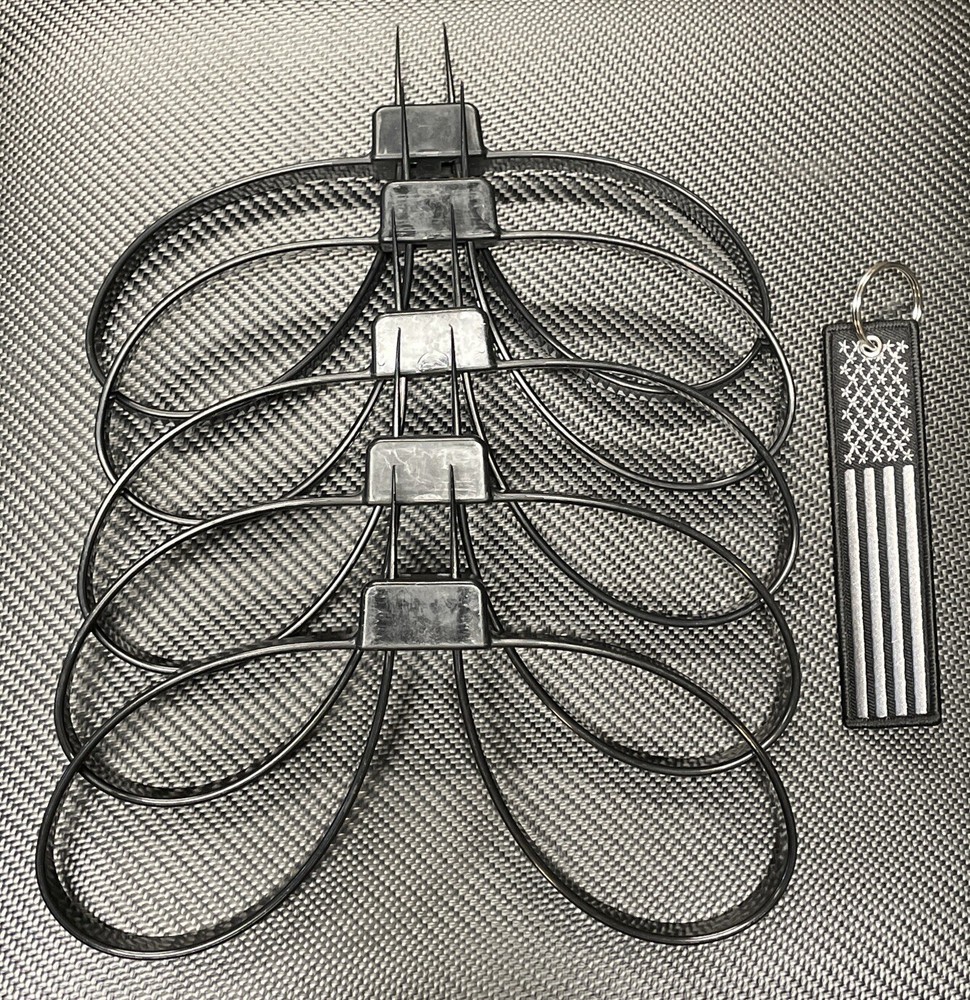 5 Pack Zip Tie Hand Flex Cuffs 250lb Tensile Strength Combat Vet Approved