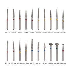 100pcs AZDENT Dental Diamond Burs For High Speed Handpiece Friction Grip 1.6mm